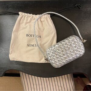 Bottega Veneta Knot Minaudiere Metallic Shoulder Bag!